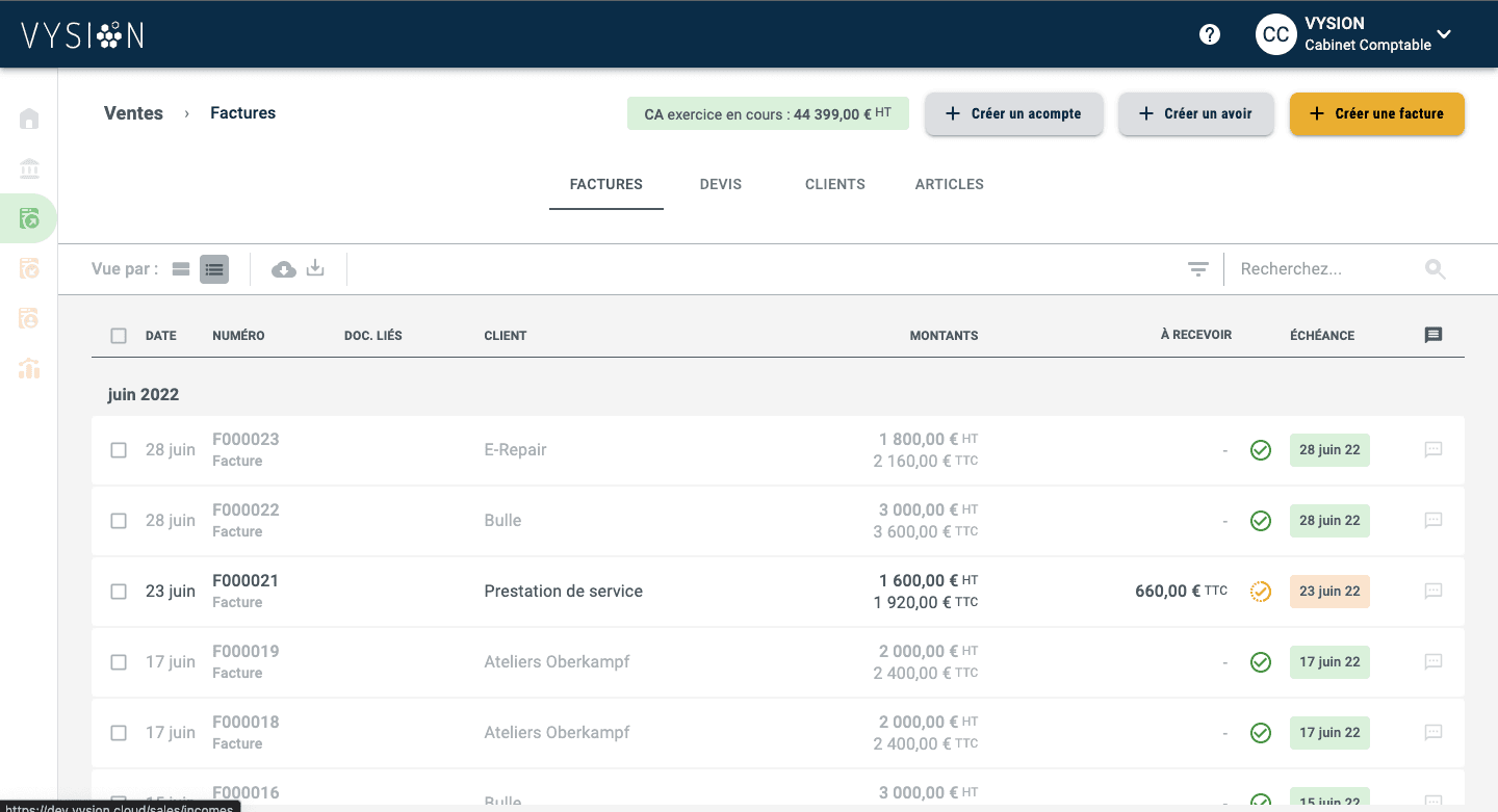 Conserver ses factures avec VYSION