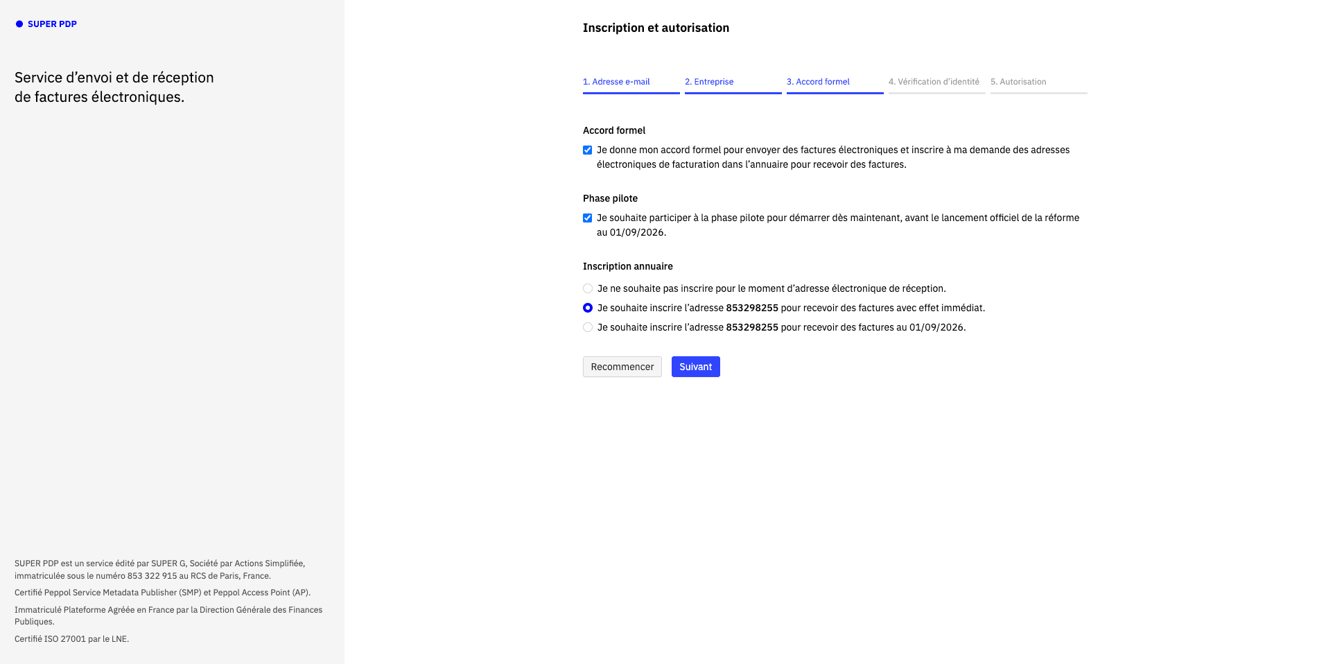 Autoriser VYSION à accéder à votre PDP